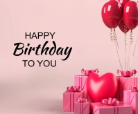 Happy Birthday Template 2025 Medium Rectangle