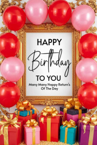Happy birthday template 2025 Poster