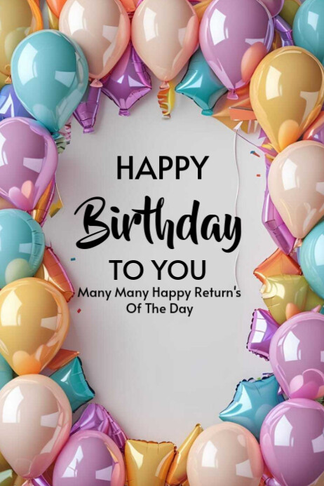 Happy birthday template 2025 Poster