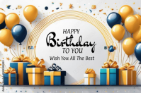 Happy birthday template 2026 Label