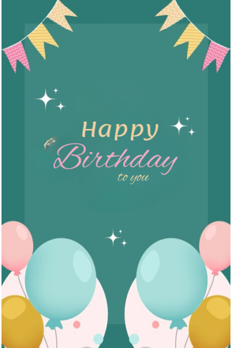 happy birthday template Poster