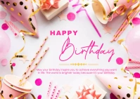 happy birthday template Poskaart