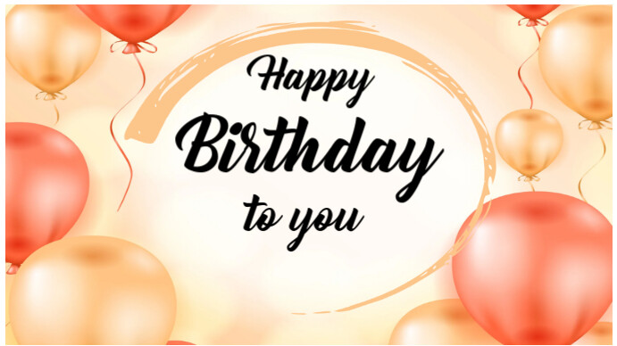 Happy birthday template Digitale Vertoning (16:9)