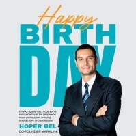 White Birthday Greeting Instagram Post Template