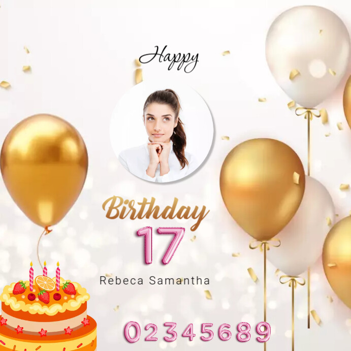 happy birthday template free download, Instagram Post