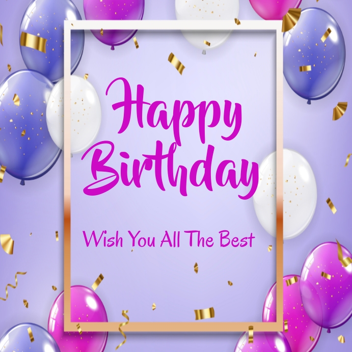 Happy Birthday Template Instagram Post PosterMyWall