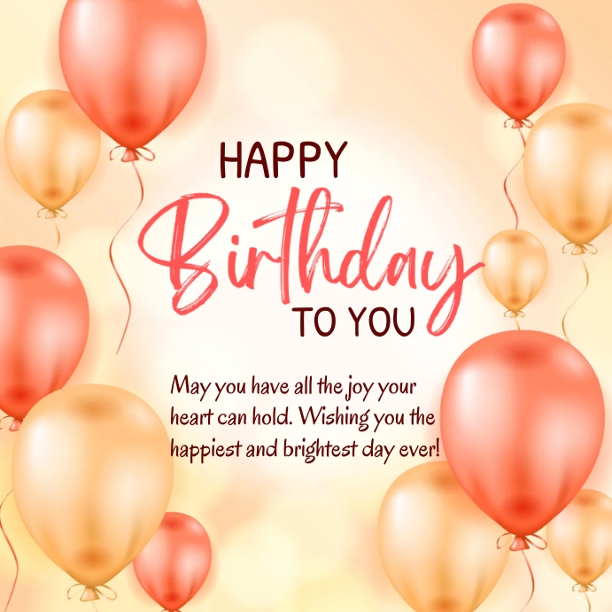 Pinterest Happy Posts Happy Birthday Template Instagram Post | PosterMyWall