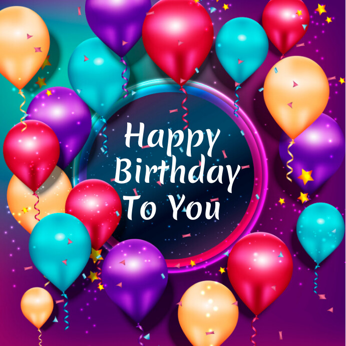 Happy Birthday Template Instagram Post PosterMyWall