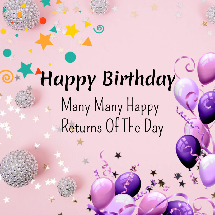 Happy Birthday Template Instagram Post PosterMyWall
