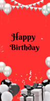 Happy birthday template l Roll Up Banner 3' × 6'