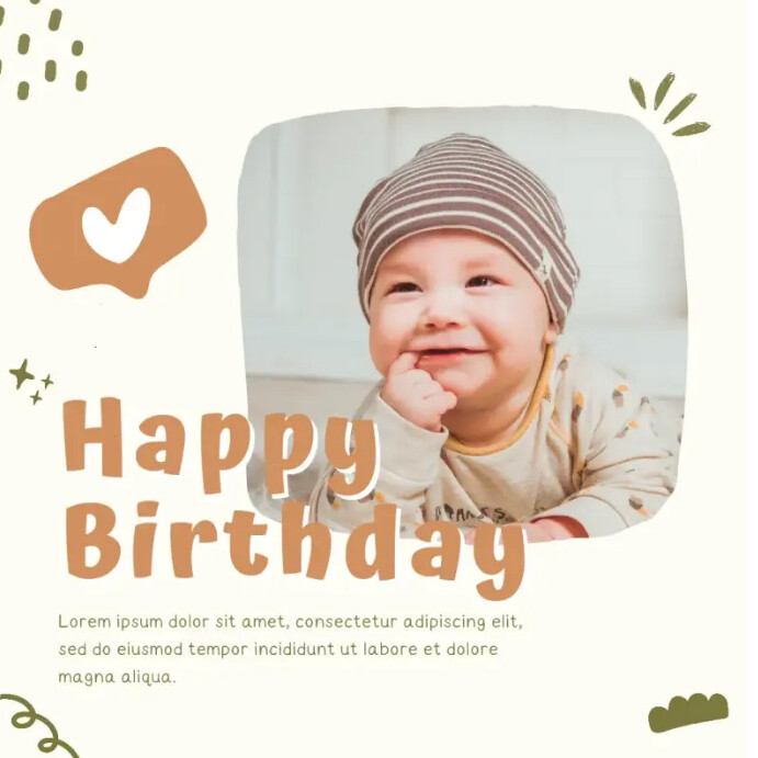Begetting Card Copy of Happy birthday template online getting card | PosterMyWall
