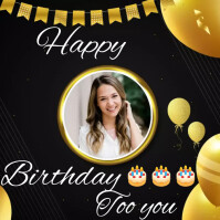Happy birthday template online greating card | PosterMyWall