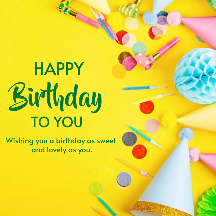 Happy birthday template online greeting cards PosterMyWall