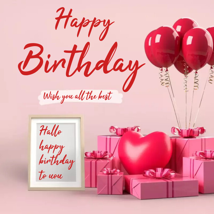 Happy birthday template online Greeting Cards PosterMyWall