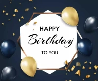 Happy birthday template online greeting cards Medium Rectangle