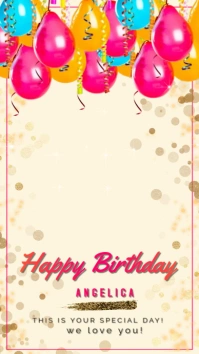 happy birthday template poster Instagram Story