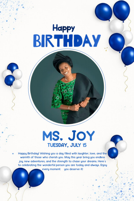 Happy Birthday Template  Poster