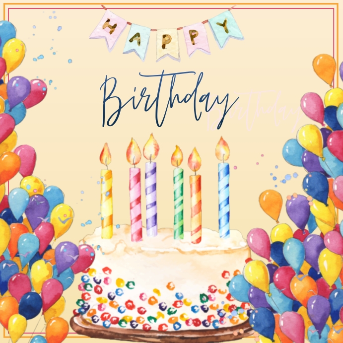 happy birthday templates (1) | PosterMyWall