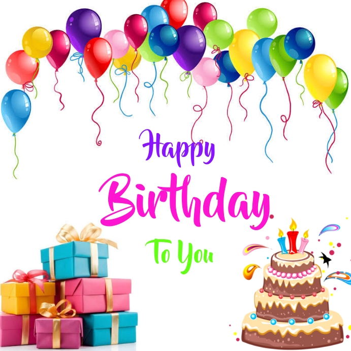 Happy birthday templates Instagram post PosterMyWall