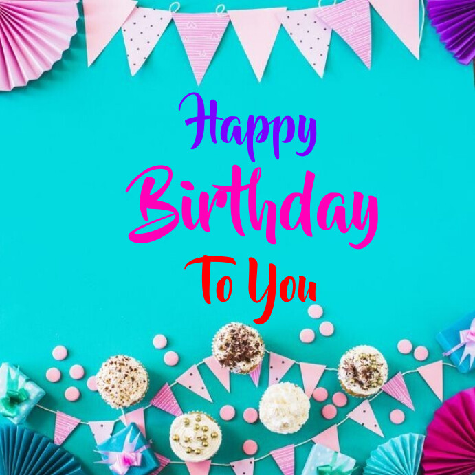 Happy birthday templates Instagram post PosterMyWall