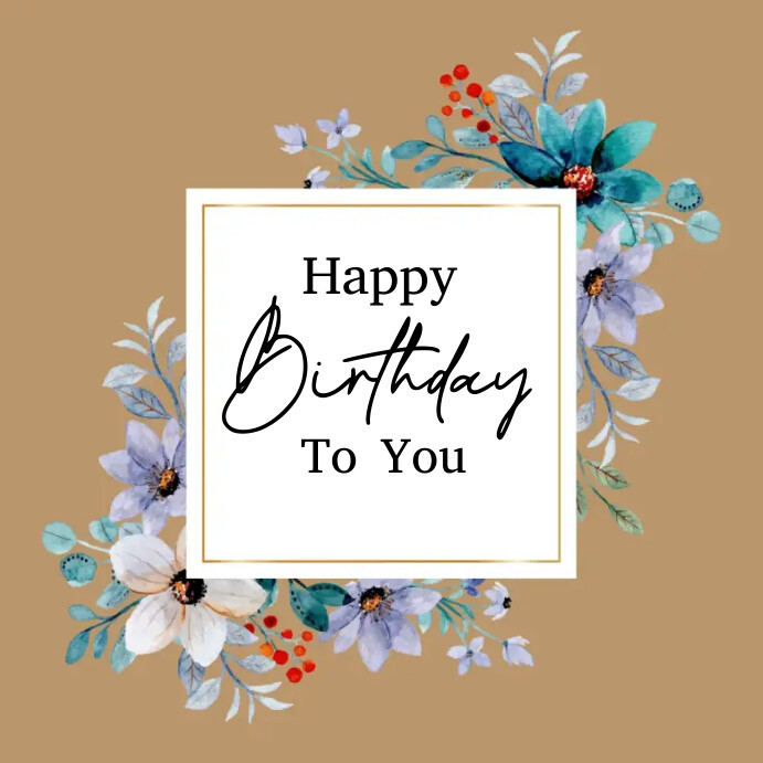 Happy birthday templates online greeting card Instagram-Beitrag