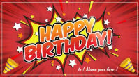 Merah Birthday Celebration Digitalt display Template