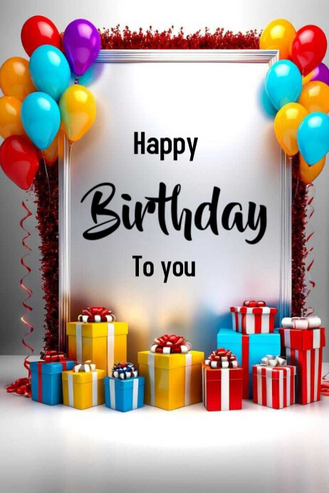 Happy birthday to you 2025 template 海报