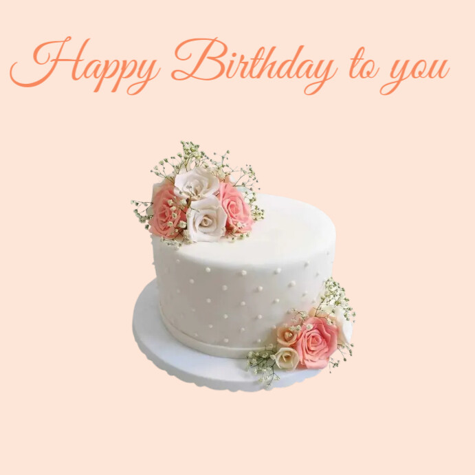 happy birthday to you cake hd Images High Quality... Plantilla de Happy birthday to you cake topper template | PosterMyWall