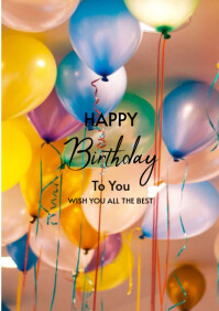 Happy birthday to you A4 template