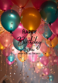 Happy birthday to you A4 template