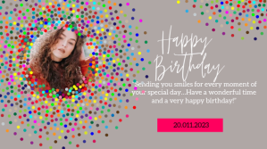 Szary Birthday Celebration Twitter Post Template