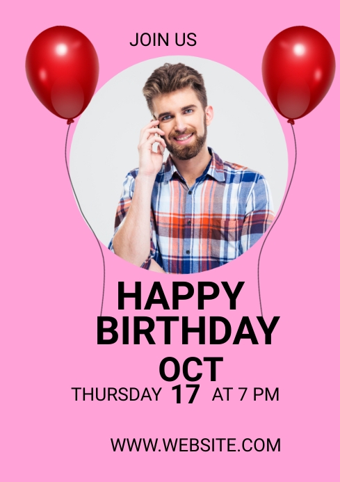 Happy birthday to you A4 template