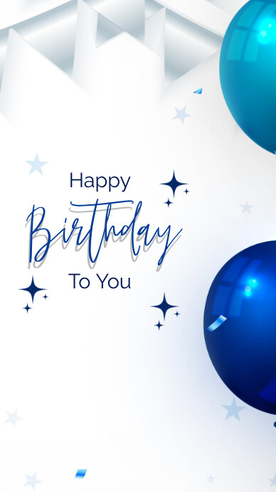Happy Birthday To You Display digitale (9:16) template