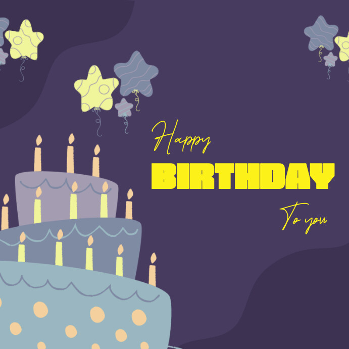 Plantilla de Happy Birthday To You Instagram Post | PosterMyWall