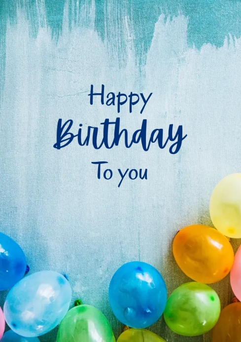 Happy birthday to you poster A4 template