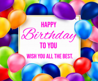 Happy birthday to you template 2025 Medium Rectangle