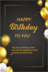 Happy birthday to you template 2025 Plakat