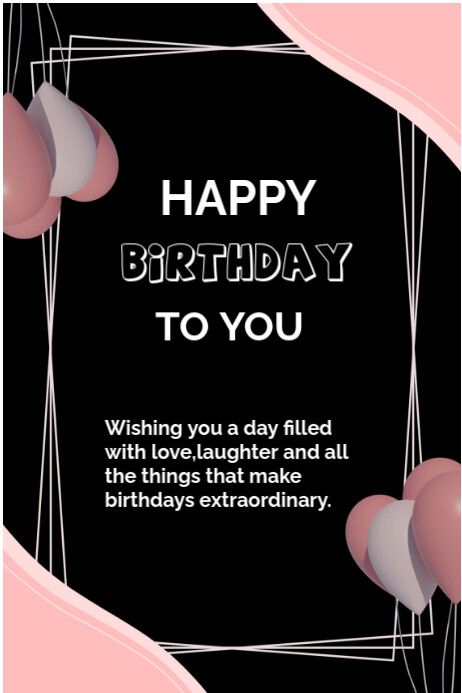 Happy birthday to you template 2025 Poster