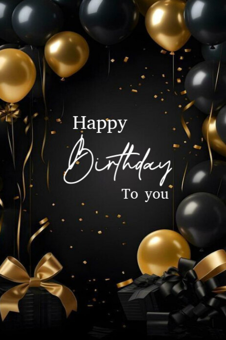 Happy birthday to you template 2025 Cartaz
