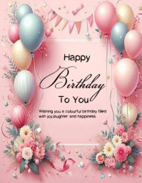 Happy birthday to you template 2025 Flyer (US Letter)