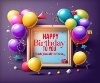 Happy birthday to you template 2025 Medium Rectangle