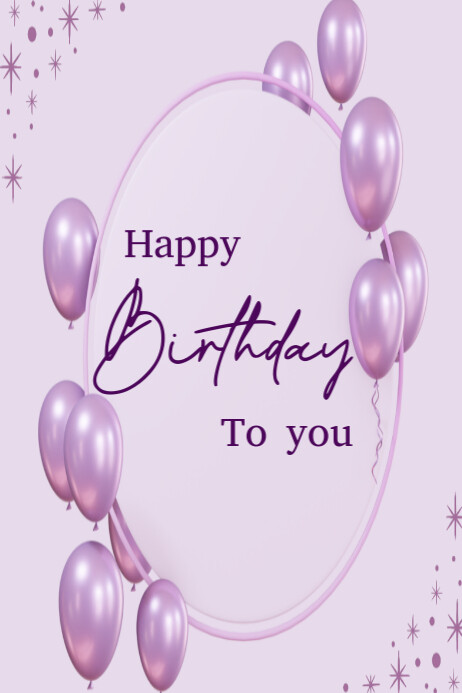 Happy birthday to you template 2025 Poster