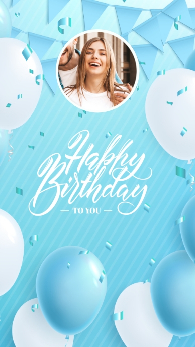 Happy Birthday TWITTER DESIGN Template История на Instagram
