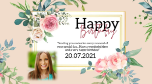 White Birthday Greeting Iphosti le-Twitter Template