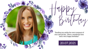 Blanc Birthday Greeting Post di Twitter Template