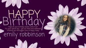 紫色 Birthday Celebration โพสต์บน Twitter Template
