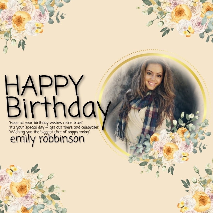 HAPPY BIRTHDAY TWITTER POST TEMPLATE | PosterMyWall