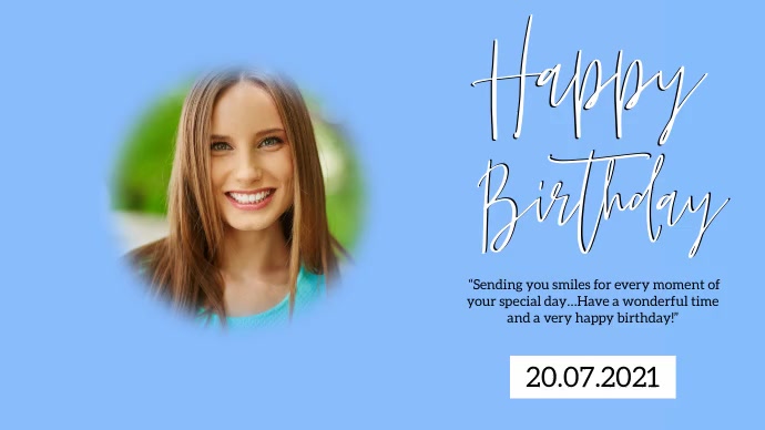 Happy Birthday TWITTER VIDEO DESIGN Template | PosterMyWall