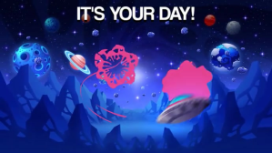 HAPPY BIRTHDAY UFO VIDEO CHEER Display digitale (16:9) template