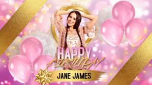 Happy Birthday video design template Twitter Post